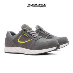 TURBO LOW - RUBTRACK SEPATU SAFETY UJUNG BESI SEPATU KERJA LAPANGAN  - TURBO LOW GREY, 39