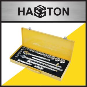 Hasston Kunci Socket 25pcs Chrome / Kunci Sok Set / Kunci Shock (1730) - K.Sok Segi 6
