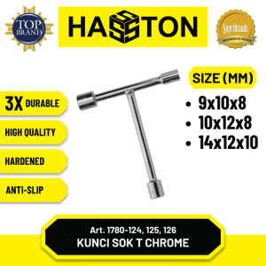 Hasston Kunci Sok T Chrome  / Socket Wrench-T (1780)