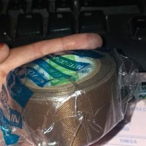 ISOLASI NITTO DENKO COKLAT TAHAN PANAS TEFLON TAPE 4" INCH IN 100 MM