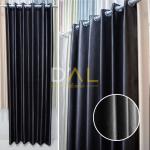 Gorden Jendela Minimalis Blackout Polos Murah Tebal Glossy  - Abu Tua 1612, Tinggi 150 cm