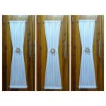 Gorden pita jendela minimalis hordeng kupu kupu ikat tengah polos - broken white, 100 cm