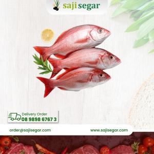Red Snapper Fish Head - Kepala Ikan Kakap Merah Segar / Beku - Ikan Laut - 1 pcs (1 Belah)