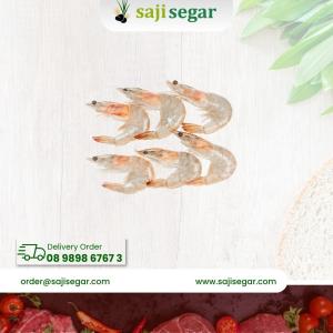 Udang Kupas PTO Beku / Glazing - Udang Kupas Vaname Ak Kecil Grade A - 250gr