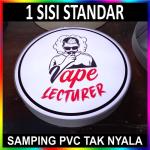 NEON BOX BULAT 2 SISI NYALA FULL ACRYLIC HIGH QUALITY + BRACKET - Standar 1 Sisi, 20CM
