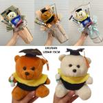 Pembuatan Boneka Wisuda Tedybear Souvenir / Boneka Mini buket bunga 102 - Cream