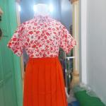 Konveksi seragam batik paud dan TK orange - all size