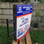 Neon Box Light Box 2 Sisi Ukuran 40 x 60cm - Silver, Gantung
