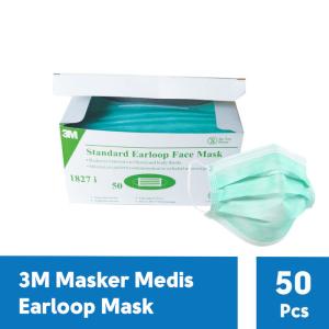 3M™ 1827i Earloop Surgical Mask Masker Medis 3 Ply - 1 Box [50 Masker]