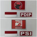 Konveksi Topi Tactical Logo Partai Politik PDIP & PSI - 1 SET EMBLEM, PSI