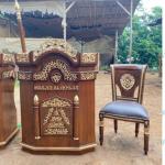 Mimbar podium masjid kayu jati ukiran Arab podium masjid kayu jati terlaris - Tanpa Warna
