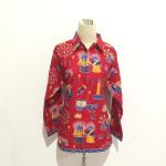 Konveksi Kemeja Batik Ondel Ondel Tangan Panjang KP05 Seragam Sekolah Batik SMP - SIZE XS