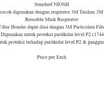 3M 1700 Particulate Filter Holder for 3M 3200 1744 atau 1744C Taishan