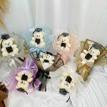 Pembuatan Buket Boneka Berry Wisuda B color Transparan Premium - Putih