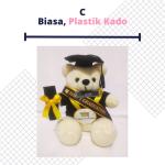 Pembuatan Boneka Wisuda 20 cm Ostuff (Custom Nama & Pin Logo Plastik) Sesuai Gam - C