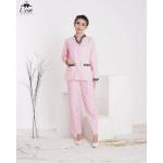 Konveksi Seragam suster Lengan Panjang Lvin Batik Nara Series / nanny uniform/seragam klinik / baju jaga oka dokter -  Beige,  L