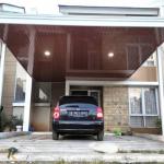 kanopi besi hollow galvanis atap alderon double dan pasang plafon pvc
