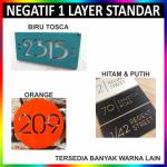 Nomor Rumah Nyala Backlight dan Neon Box Modern Bebas Murah Cepat - 1 Layer Standar, 10 x 25