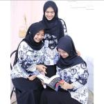 Konveksi BAJU BATIK PGRI WANITA FUL FURING TERBARU 2022 SERAGAM PGRI GURU - KAIN, M