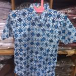 Konveksi seragam batik sekolah pendek warna biru size 15, 16