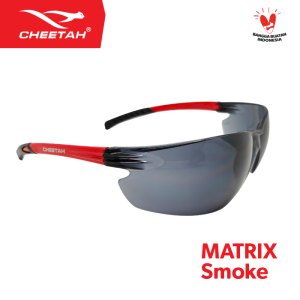 Kacamata Safety Cheetah Matrix Smoke Anti Scratch Full Protection
