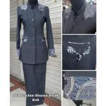 Konveksi Bom Set Blazer Wanita Formal Batik Code 188 Abu Tua Cantik Seragam Bank,Kantor,Pns,S,Marketing