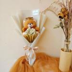 Pembuatan Buket Boneka Wisuda Edelweis B-Two Choco Medium - Pink