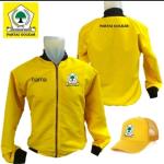 Konveksi JAKET BOMBER KUNING LOGO GOLKAR BONUS TOPI-JAKET PARTAI - Hitam, M