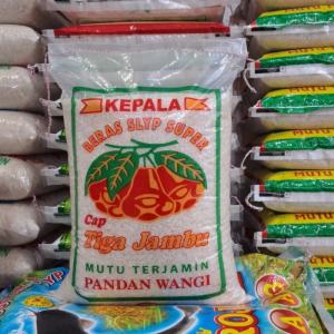beras tiga jambu panda wangi 5 kg asli