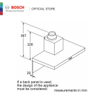 Bosch DWB66BC50 Wall Mounted Cooker Hood / Tudung Asap Serie 2 | 60 cm