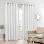 Gorden jendela minimalis blackout polos doff premium - Putih, L135cm T100cm