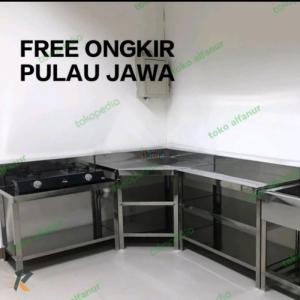 3 Set Meja Dapur Stainless Steel - MT2 MT4sdut MT3