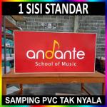 Neon Box Kotak 1 & 2 Sisi Acrylic PVC LED Free Design Murah Meriah - Standar 1 Sisi, 30CM x 30CM