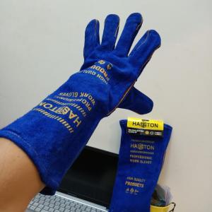 dt haston sarung tangan las biru / sarung tangan las tebal premium