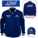 Konveksi jaket varsity partai demokrat sablon dobel + free topi - M