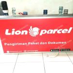 neon box kotak 2 sisi + printing/cut + packing safety Lampu TL AC 220 - 60 x 40
