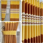 Hordeng Jendela Smokring 12 Ring/Gordeng Pintu Minimalis Murah - SPIRAL KUNING