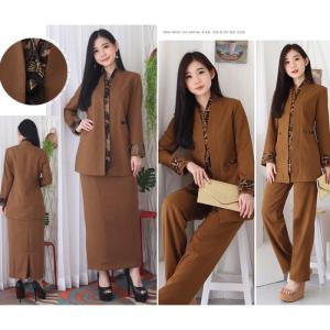 Konveksi Big Sale.. Jas Seragam Blazer Lynelle Collection Wanita Guru PNS Batik - 5001 ROK SPAN PA, 4L