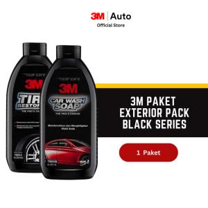 3M Paket Exterior Pack - Black Series - 7900B Car Wash Shampo dan Tire Restorer Semir Ban Mobil