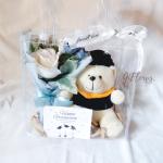 Pembuatan Hadiah Boneka Wisuda/ Graduation Gift/ Kado Wisuda Murah - Biru, Tanpa Boneka