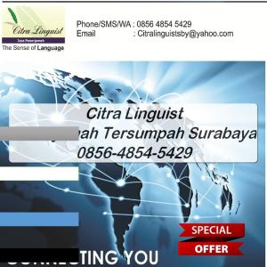 LAYANAN PRIMA! 0856-4854-5429, Translate Inggris Surabaya