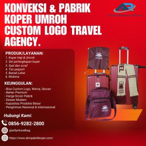 RESMI! HUB: 0856-9282-2800, Jual Koper Umroh Custom Logo Travel Banjarmasin, AKM