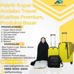 TRUSTED! HUB: 0856-9282-2800, Jual Koper Umroh Custom Logo Travel Indonesia, AKM