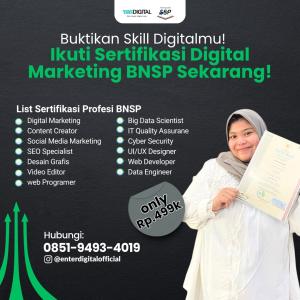 AKREDITASI! WA: 0851-9493-4019, Sertifikasi Digital Marketing Pekanbaru