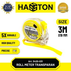 Hasston Rol Meter Transparan 5m x 19mm / Tape Measure (3420-032) - 3m x 19mm