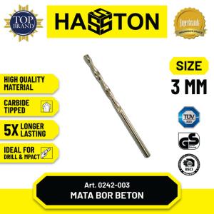 Hasston 6mm Mata Bor Beton Pendek Tembus Plat (0242-006) - 3x60mm (Bulat)