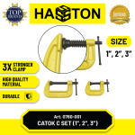 HASSTON Alat Jepit Catok C / C-Clamp Klem C Kuning (0760)