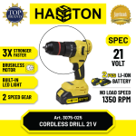 Hasston Mesin Bor Set Tanpa Kabel / Cordless Impact Drill ( 3075-025)