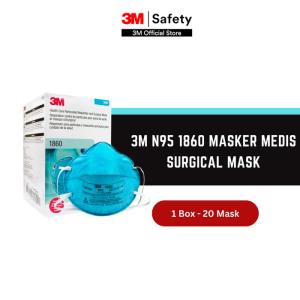 3M N95 1860 Masker Medis Surgical Mask - 1 Box [20 Masker]