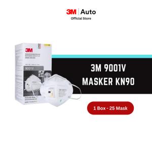 3M™ 9001V Masker KN90 with Valve Rerpirator Anti Polusi- 1Box (25Mask)